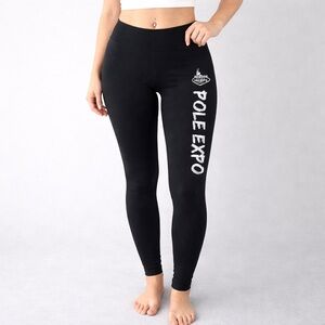Black Pole Dance Fitness Las Vegas Expo Leggings